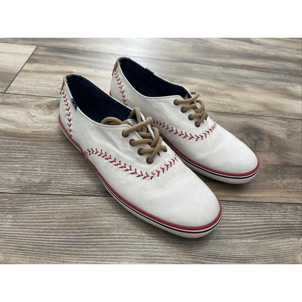 KEDS Baseball Stitch Pattern Low Top Sneakers Laced Shoes Women's Size 8